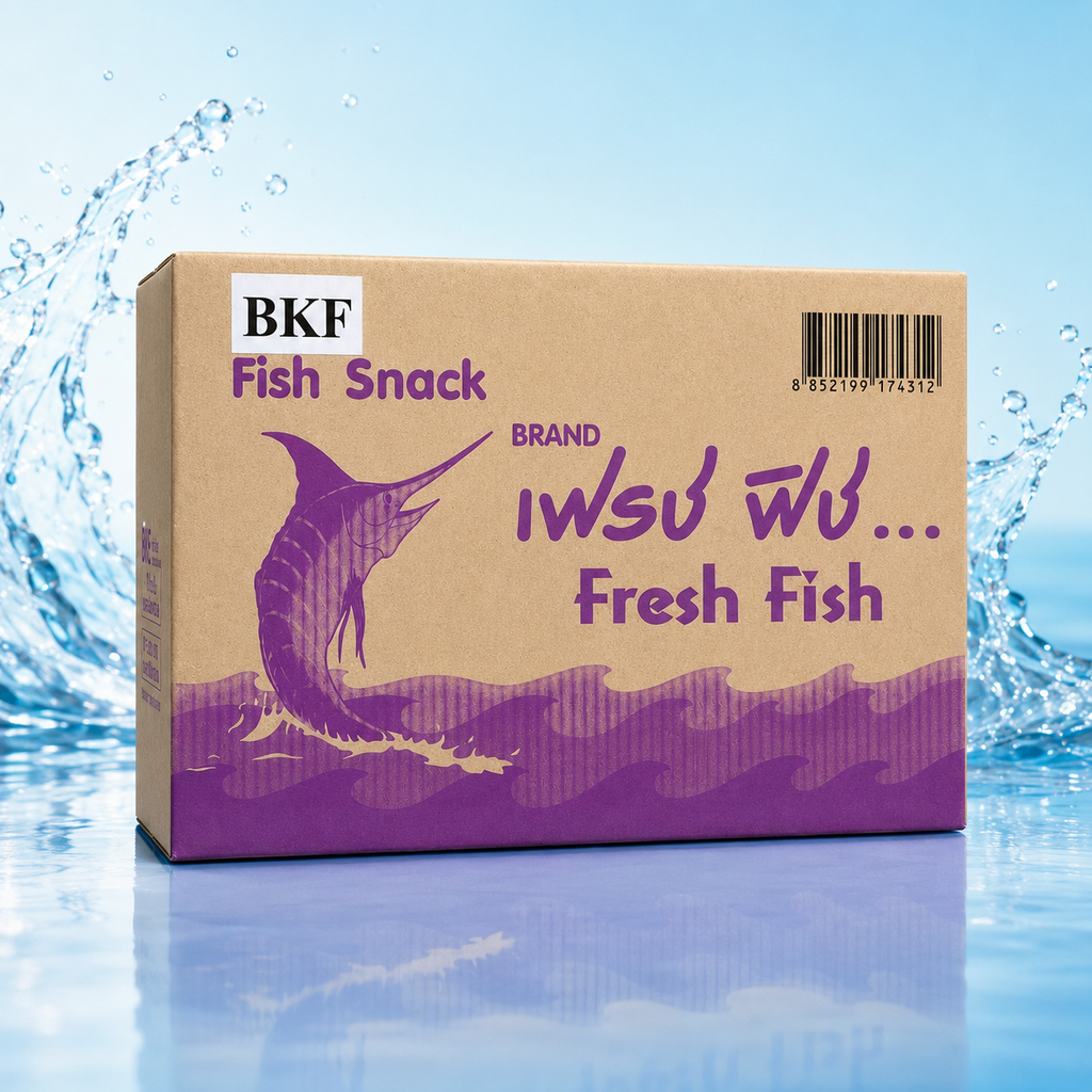 Fresh Fish Jerky Strips Crab Flavor 80g x 50 packs