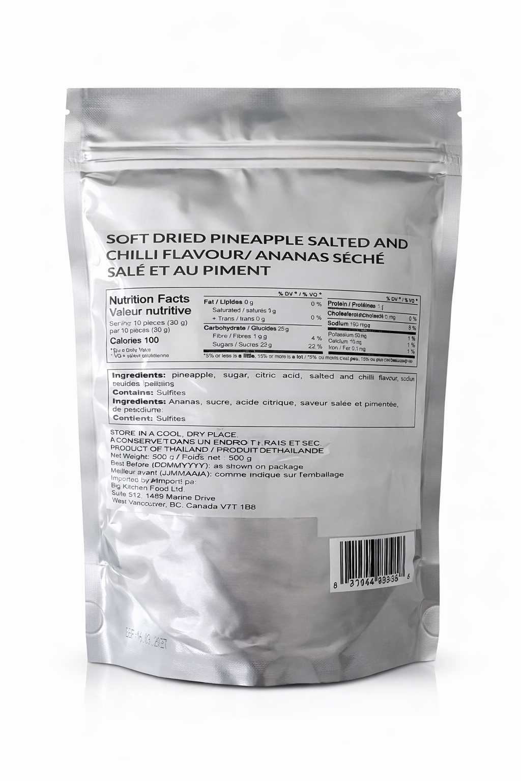 Thai Tropica Soft Dried Baby Pineapple, 159g, made from premium Thai baby pineapples, soft, chewy texture. Vegan, Halal, Non-Fat & Cholesterol- Free, Candied fruit snack- SEASONAL OFFERING AIR-SHIPPED FROM THAILAND