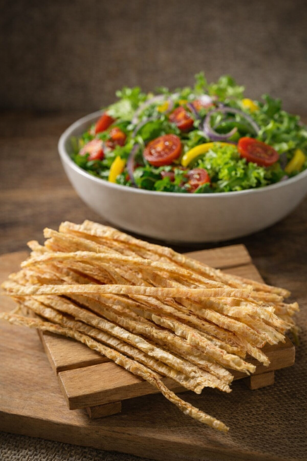 Fresh Fish Dried Fish Snack, Hot Chili Flavor, 80g, No Fat, Cholesterol Free, Product of Thailand