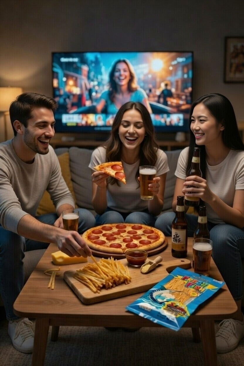 Fresh Fish Brand Barbecue Flavour Dried Fish Snack, No Fat, 80g, Product of Thailand, Halal