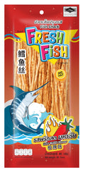 Fresh Fish Dried Fish Snack, Hot Chili Flavor, 80g, No Fat, Cholesterol Free, Product of Thailand